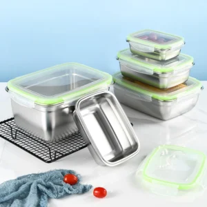 Boîte de Conservation en Acier Inoxydable 304 - Scellée et Étanche – Image 3