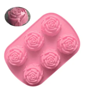 Moule à Muffins en Silicone – Motif Fleur