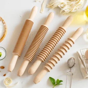 Rouleau à Pâtisserie en Bois 2-en-1 avec Filetage