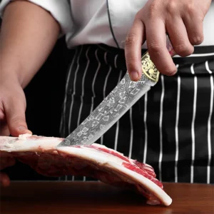 Couteau de cuisine en acier forgé Damas – Image 5