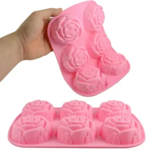 Moule à Muffins en Silicone - Motif Fleur – Image 4
