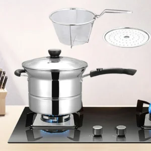 Casserole en Inox avec Poignée et Couvercle