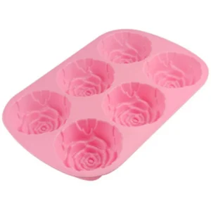 Moule à Muffins en Silicone - Motif Fleur – Image 5