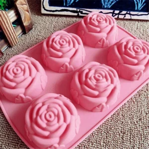 Moule à Muffins en Silicone – Motif Fleur