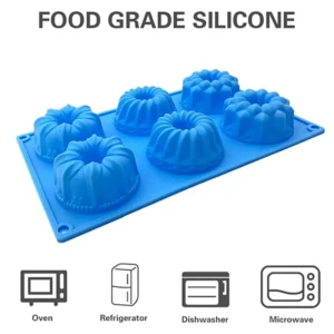 Moule à Donuts Fantaisie en Silicone - 6 Cavités – Image 3