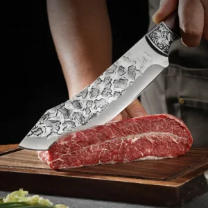 Couteau à Désosser Forgé + Étui de Protection
