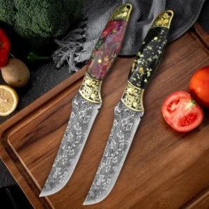 Couteau-de-cuisine-en-acier-Damas