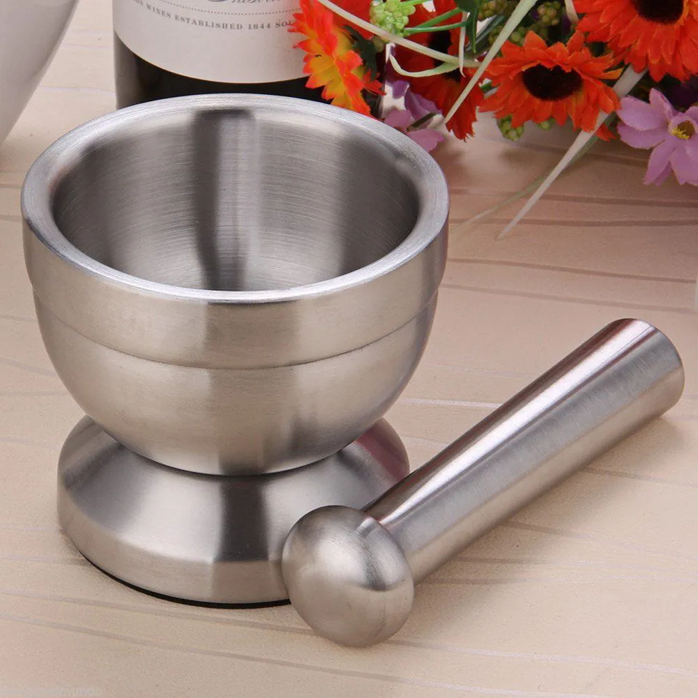Mortier et Pilon en Acier Inoxydable