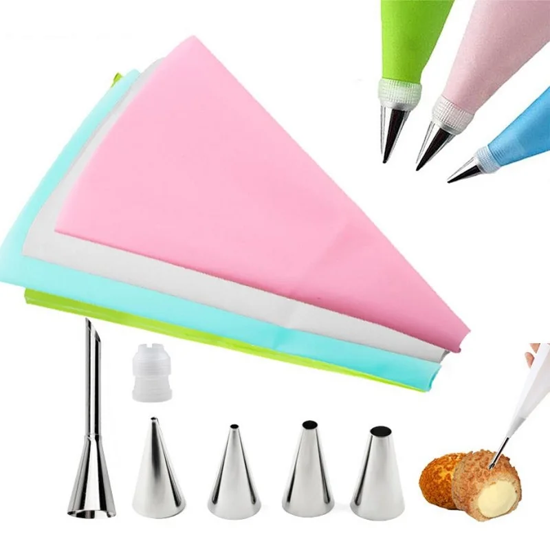 Kit de Poches à Douille Réutilisables en Silicone – 6 Pièces