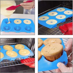 Moule à Donuts Fantaisie en Silicone - 6 Cavités – Image 4