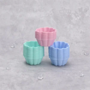 Moules à Muffins Pétale en Silicone – Lot de 12