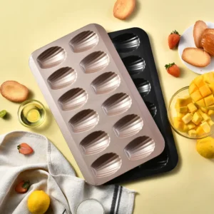Mini Moule à Madeleines Antiadhésif – 12 Cavités