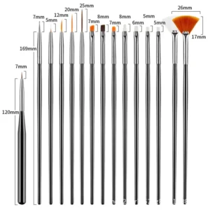 Set de 15 Pinceaux de Décoration pour Gâteaux – Image 3