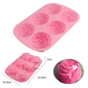 Moule à Muffins en Silicone - Motif Fleur – Image 3