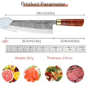 Couteau de chef japonais professionnel – Image 3